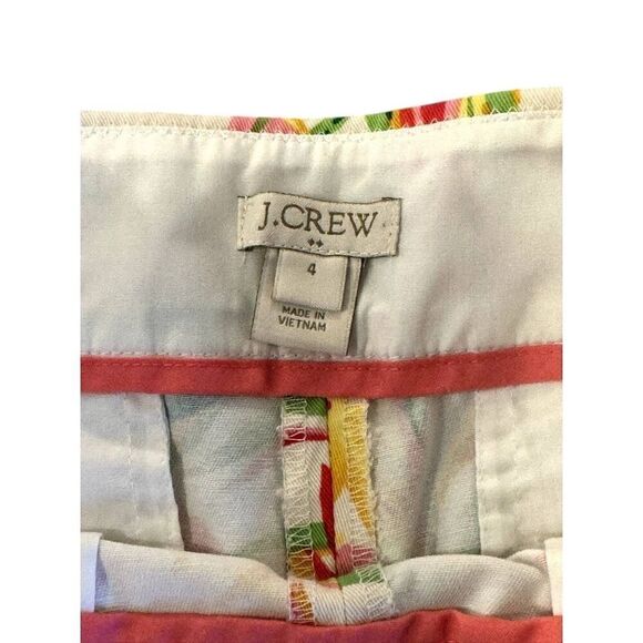 J. Crew Bright Floral Print Chino Shorts 3" Inseam Sz 4 EUC - Picture 6 of 6